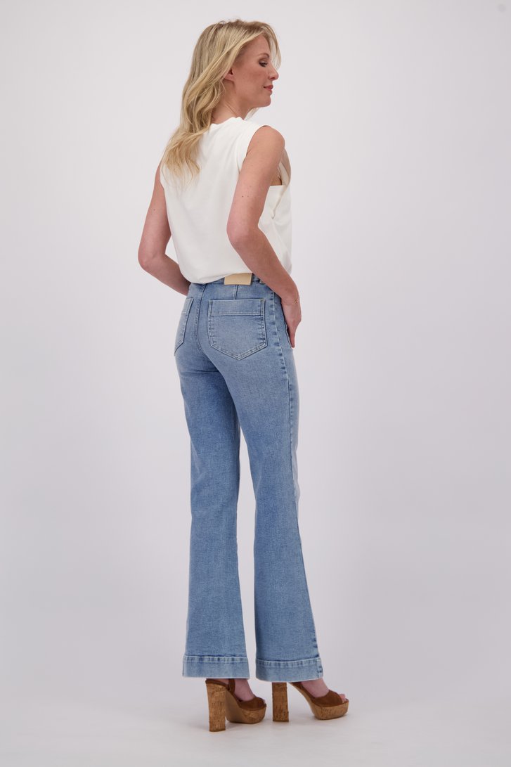 Jean bootcut bleu délavé de AC by Annelien Coorevits pour Femmes