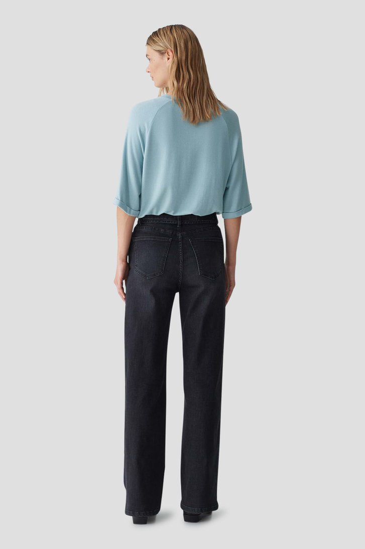 Le dos de Jean gris avec nœud papillon - Wide leg fit de Opus pour Femmes