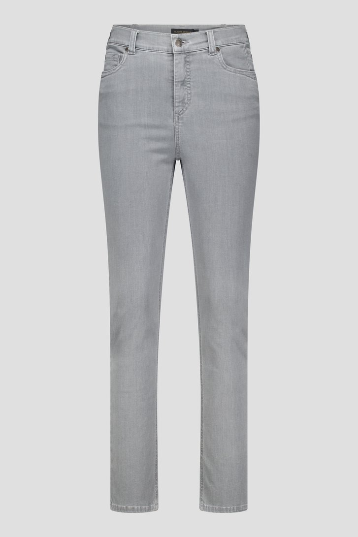 Jean gris avec stretch et taille élastiquée de Claude Arielle pour Femmes