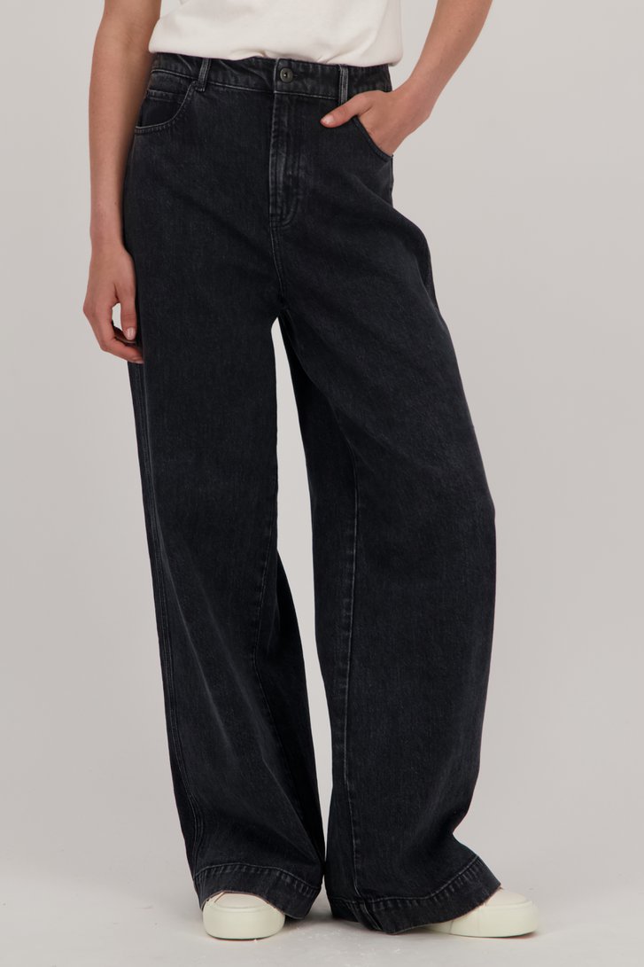 Jean gris foncé - Wide leg fit de Liberty Island Denim pour Femmes