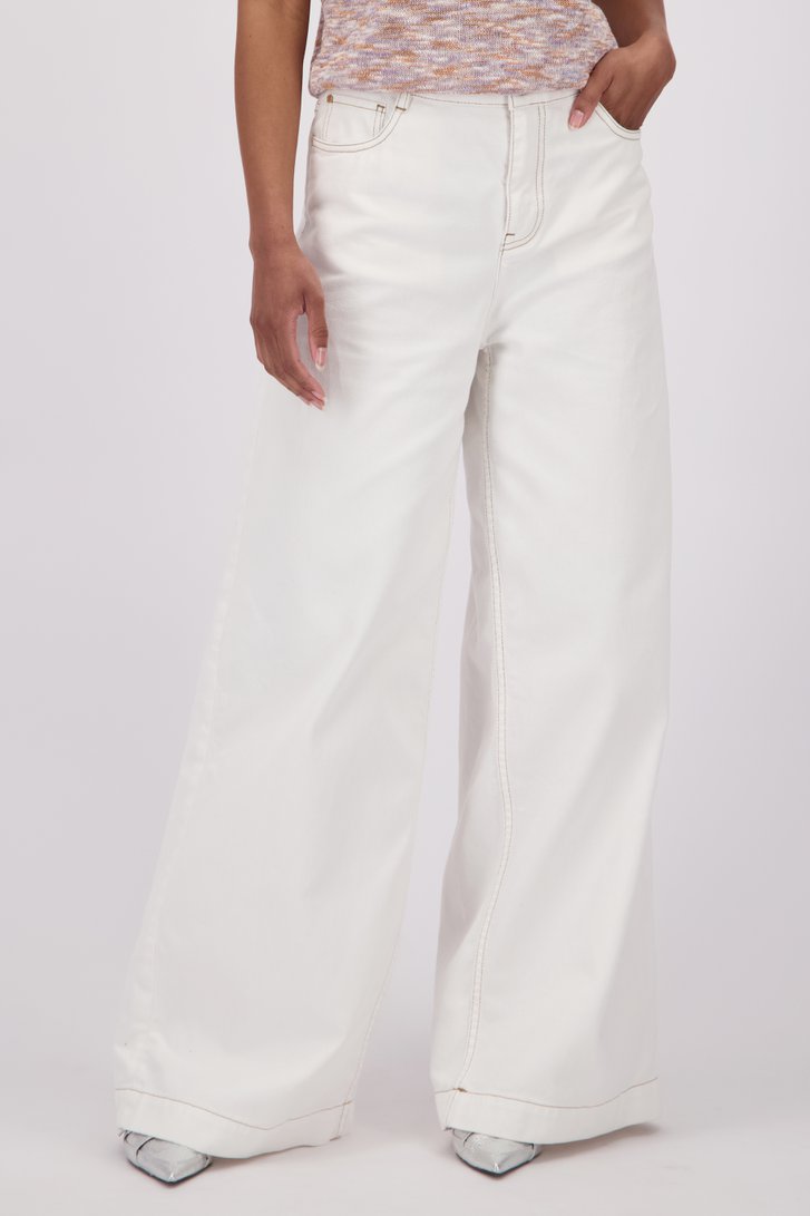 Jean large blanc  de Louise pour Femmes