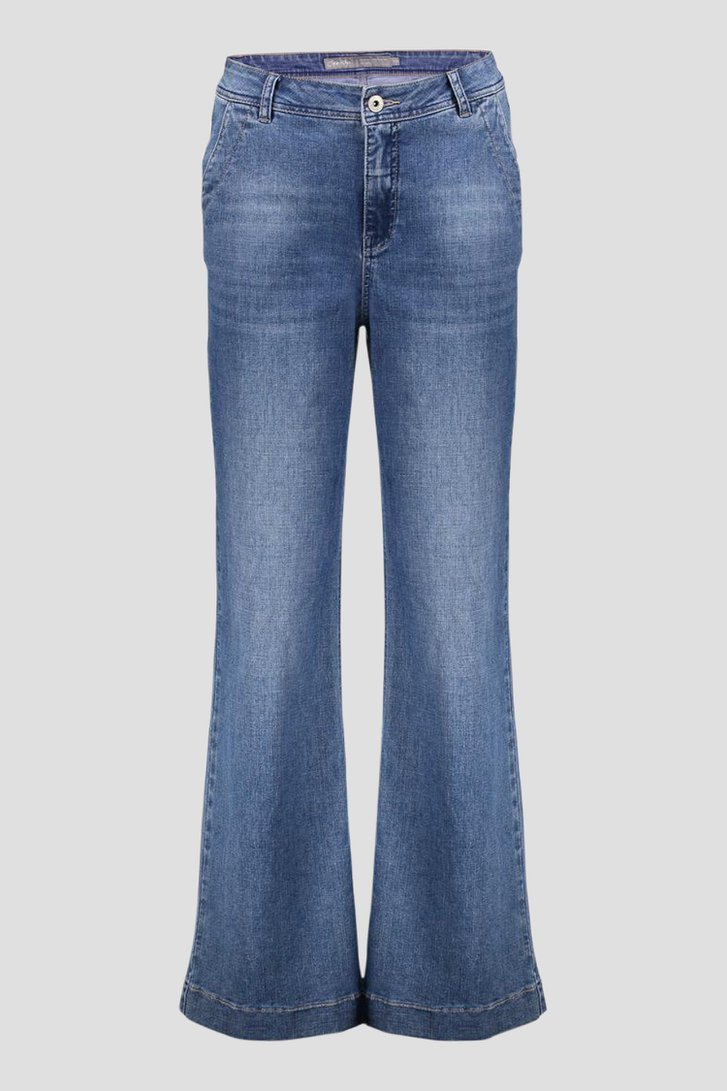 Jean large bleu foncé de Geisha pour Femmes