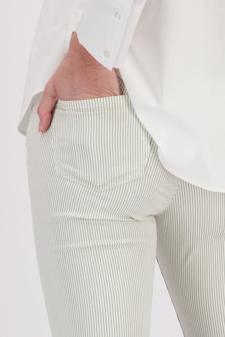 Jean rayé vert - Slim fit - Longuer 7/8 de Angels pour Femmes