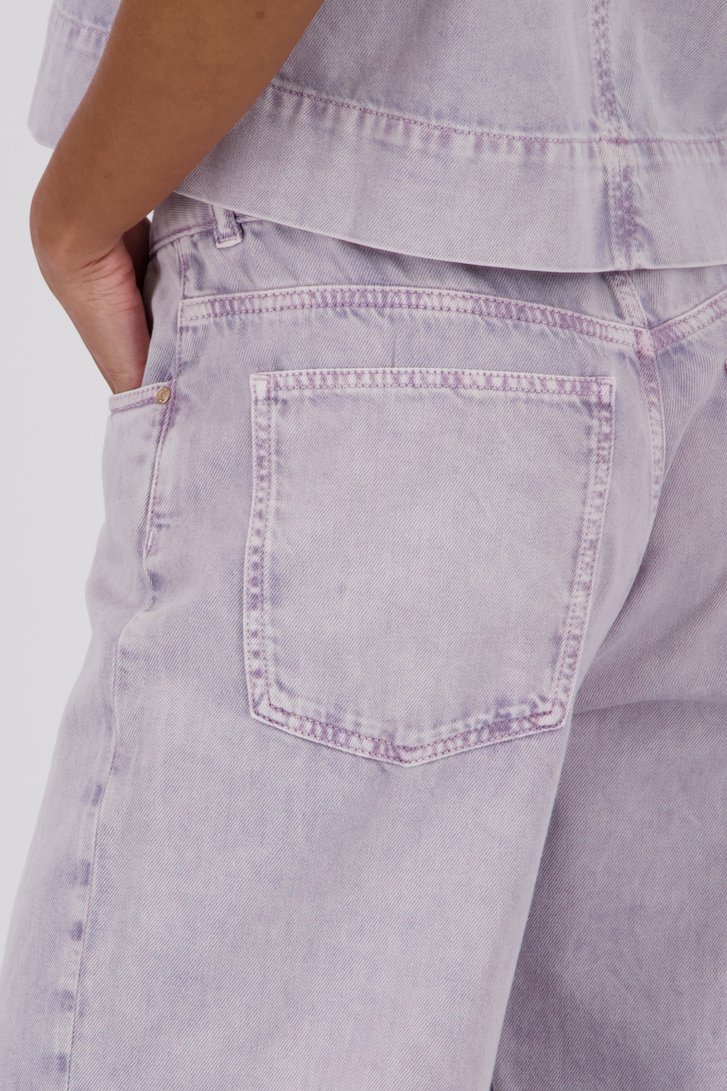 Jean straight fit lila avec effet délavé de Louise pour Femmes