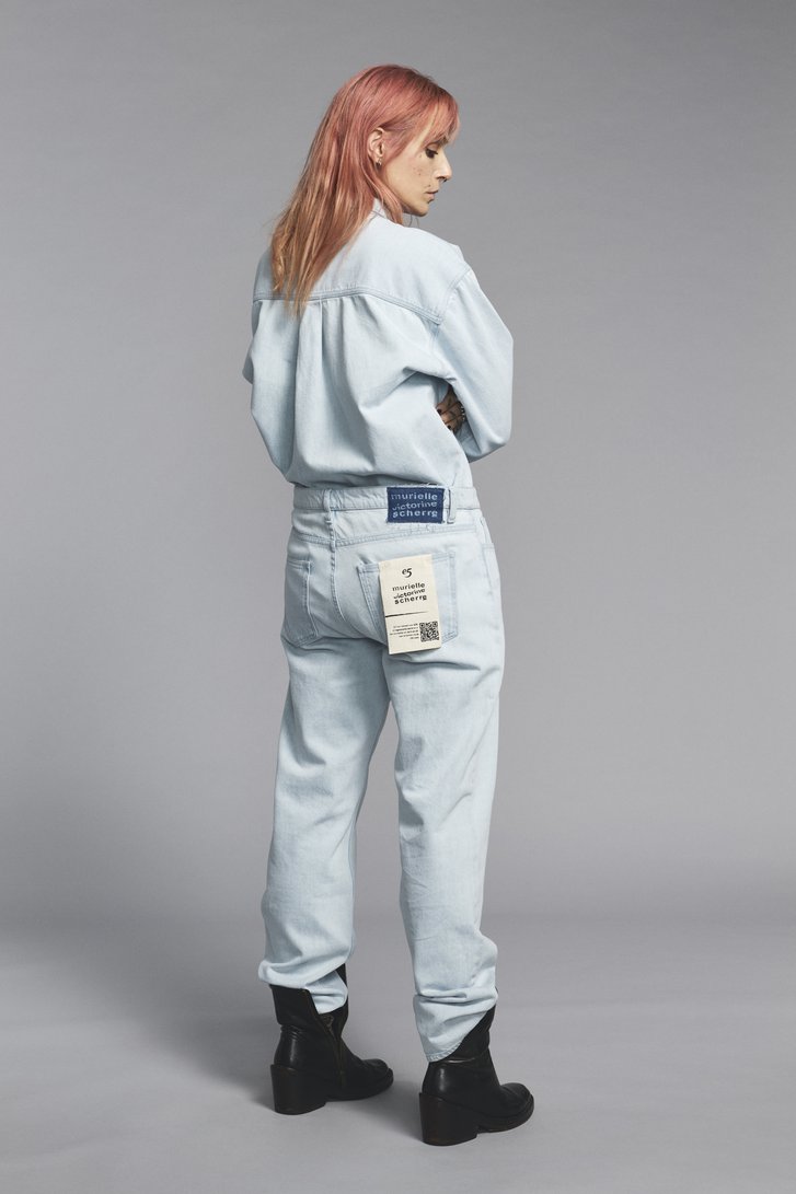 Jeans bleu clair - Tapered fit - Kahlo de Murielle Victorine Scherre pour Hommes