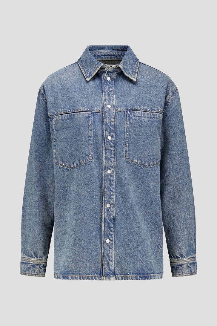 Productfoto 1 van Jeanshemd met zilveren studs door Louise voor Dames