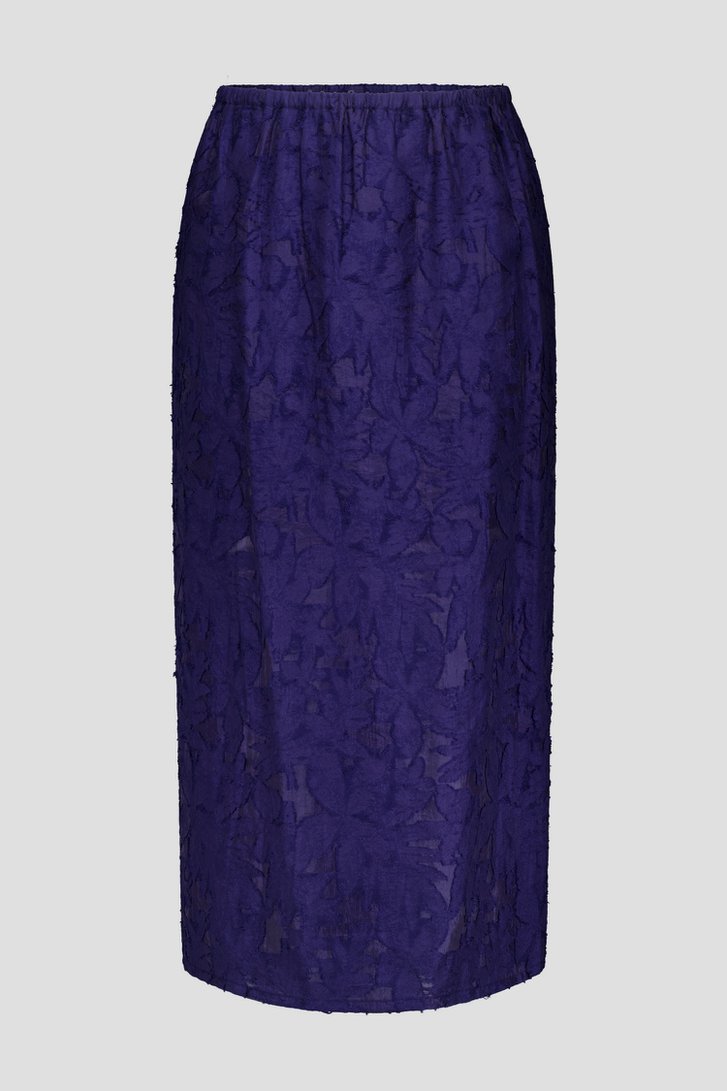 Jupe bleu foncé en dentelle transparente de Louise pour Femmes