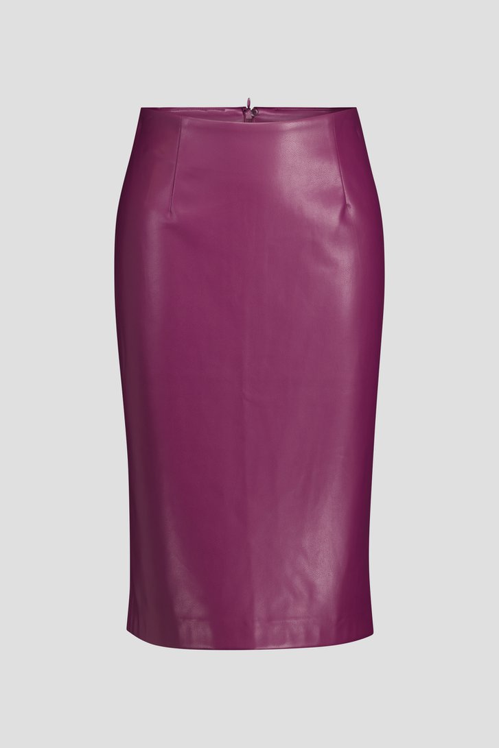 Photo produit 1 de Jupe bordeaux en similicuir de D'Auvry pour Femmes