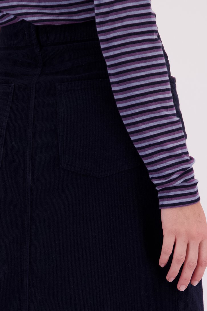 Détail de Jupe en velours bleu foncé de Libelle pour Femmes