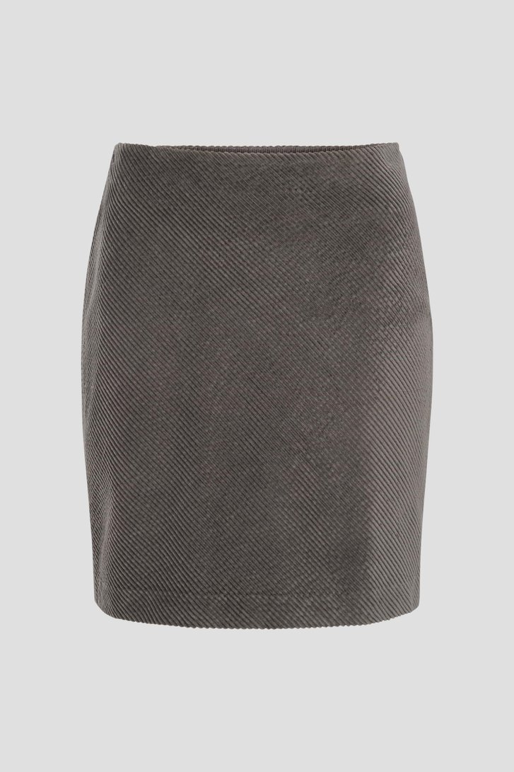 Jupe en velours côtelé gris de Opus pour Femmes