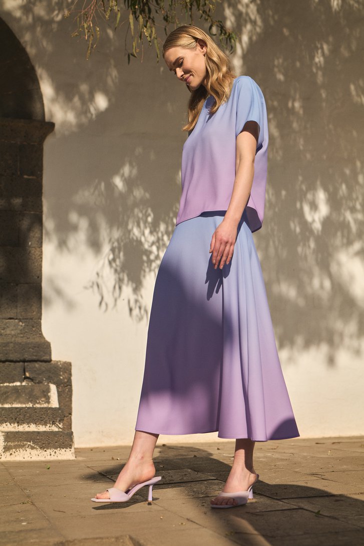Jupe longue dégradée lilas de D'Auvry pour Femmes