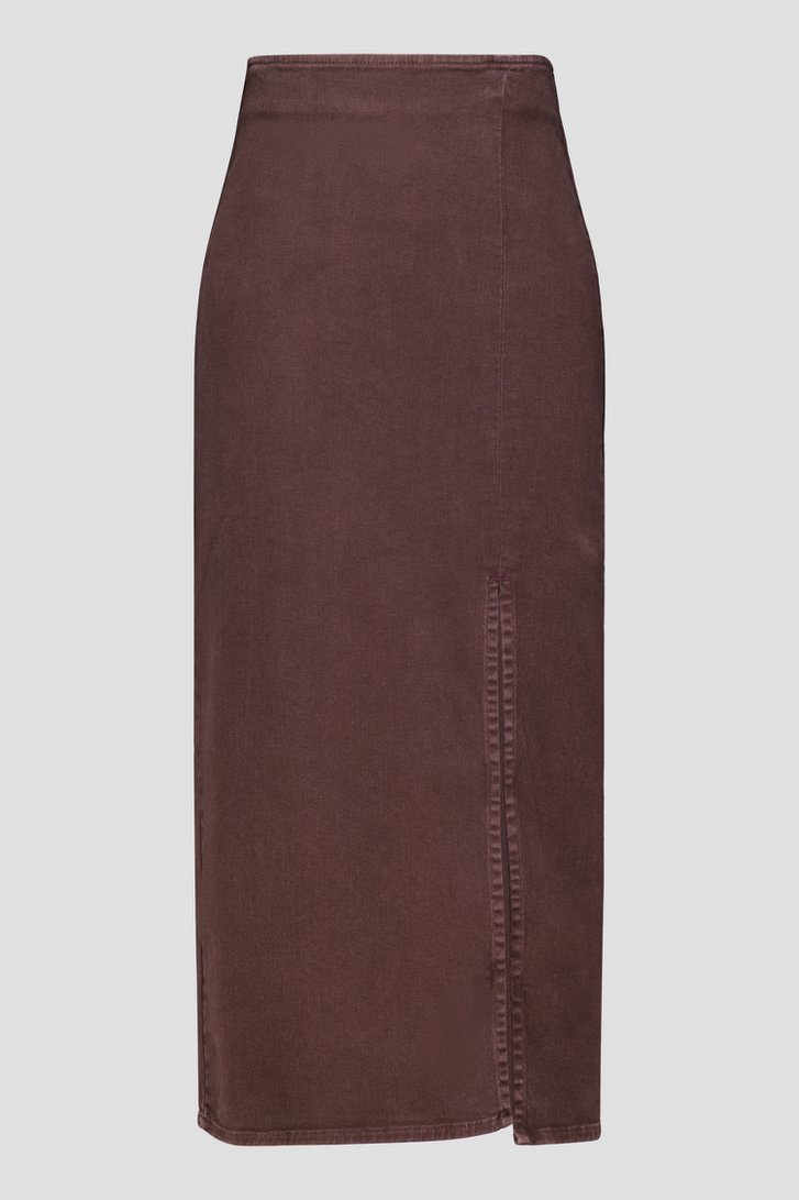 Photo produit 1 de Jupe longue en jean brune de Liberty Island Denim pour Femmes