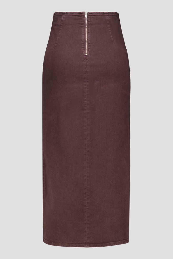 Photo produit 2 de Jupe longue en jean brune de Liberty Island Denim pour Femmes
