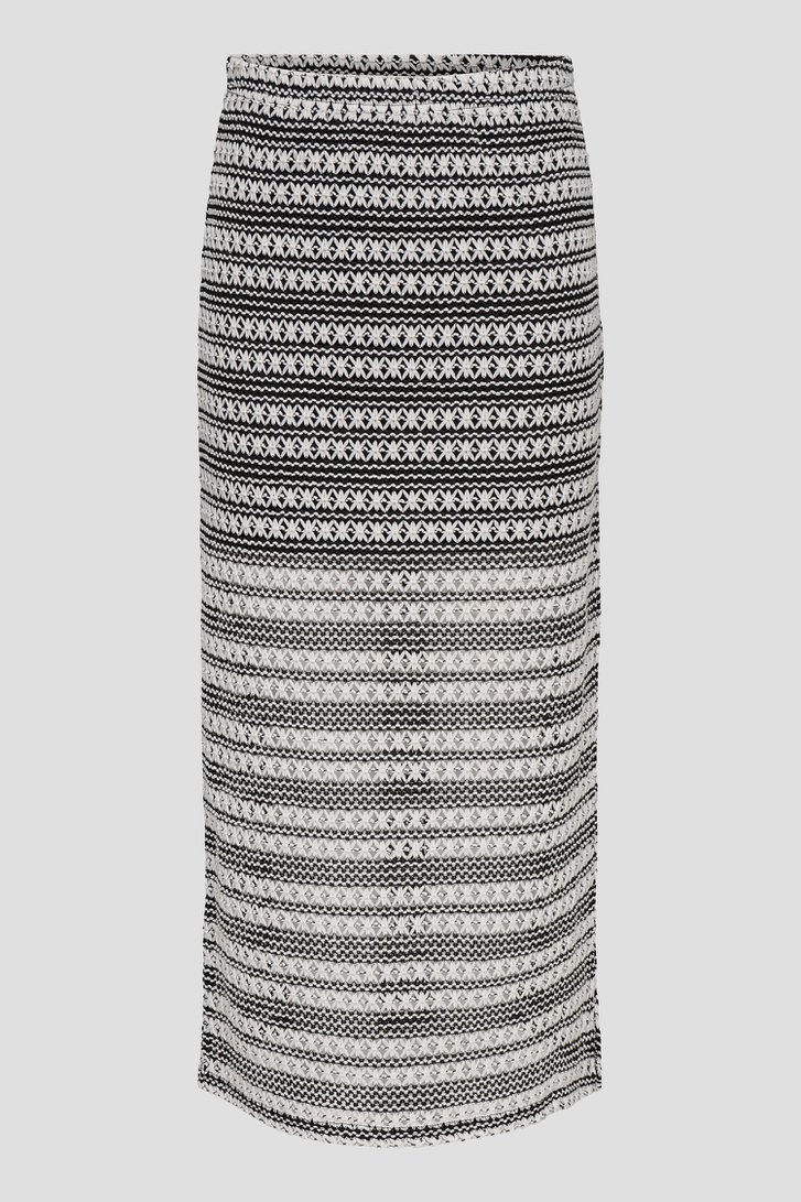 Photo produit 1 de Jupe longue en maille écru-noir de JDY pour Femmes