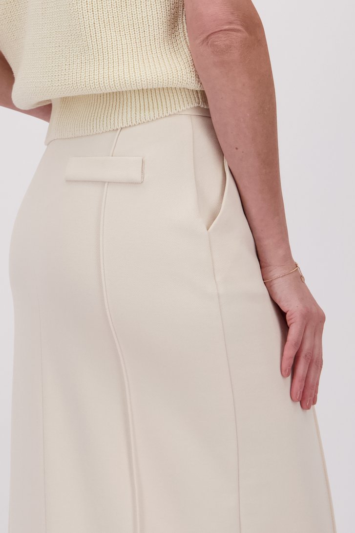 Jupe maxi beige clair avec fente à l'arrière de AC by Annelien Coorevits pour Femmes