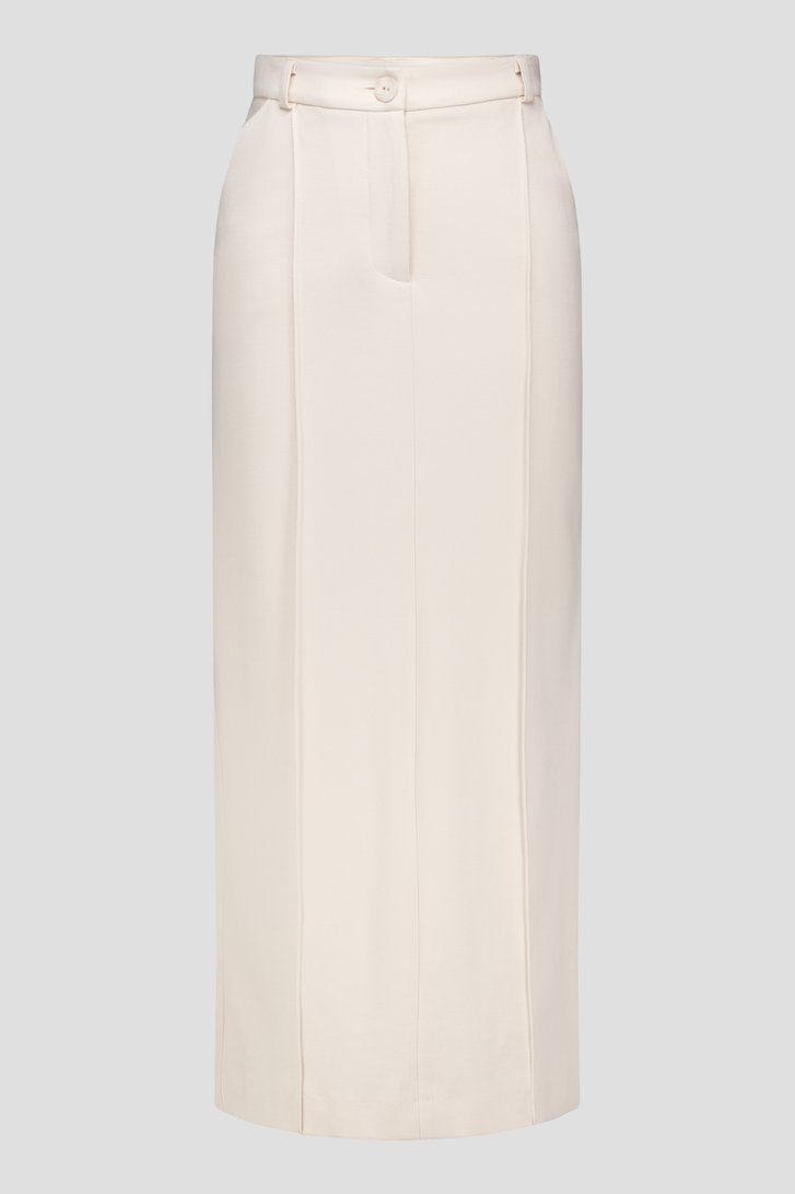 Jupe maxi beige clair avec fente à l'arrière de AC by Annelien Coorevits pour Femmes