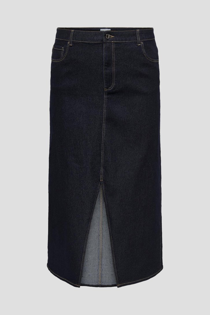 Photo produit 1 de Jupe mi-longue en jean bleu foncé de ONLY Carmakoma pour Femmes