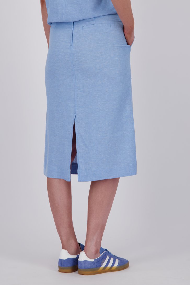 Jupe midi bleue à effet mélangé de Libelle pour Femmes
