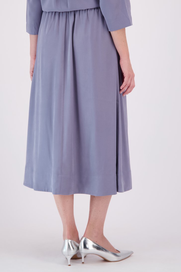 Le dos de Jupe midi bleue avec taille élastique de Libelle pour Femmes