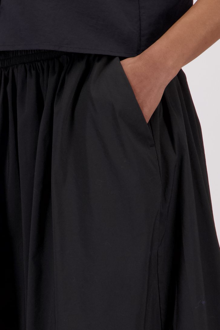 Jupe midi noire avec taille élastique de JDY pour Femmes
