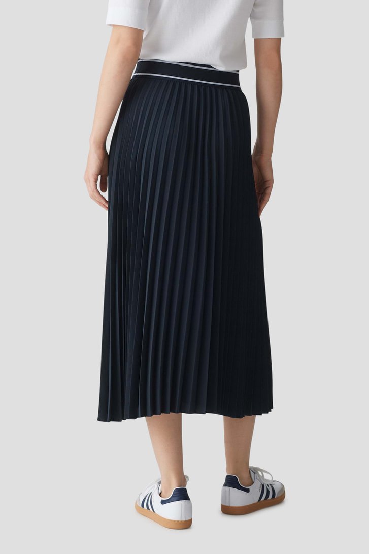 Jupe midi plissée bleu foncé	 de Opus pour Femmes