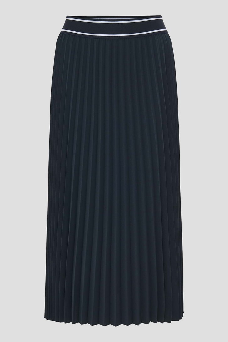 Jupe midi plissée bleu foncé	 de Opus pour Femmes
