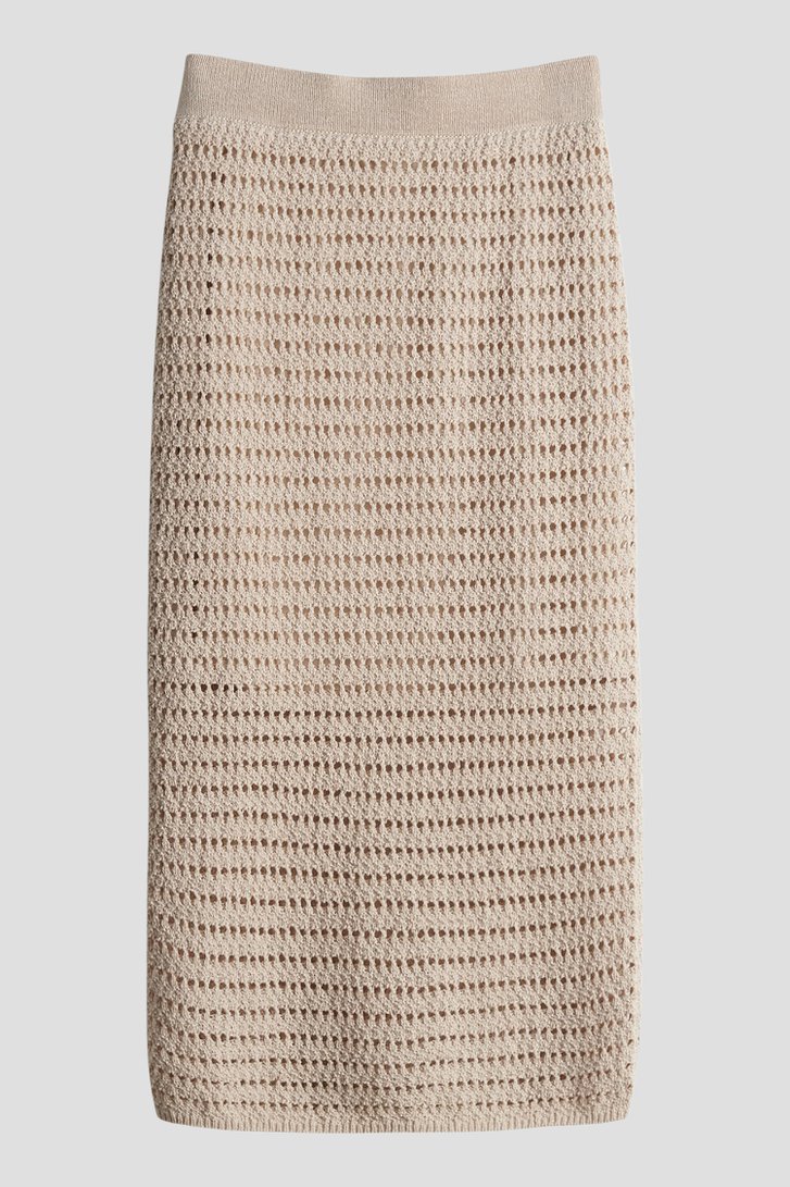 Jupe midi tricot beige de Opus pour Femmes