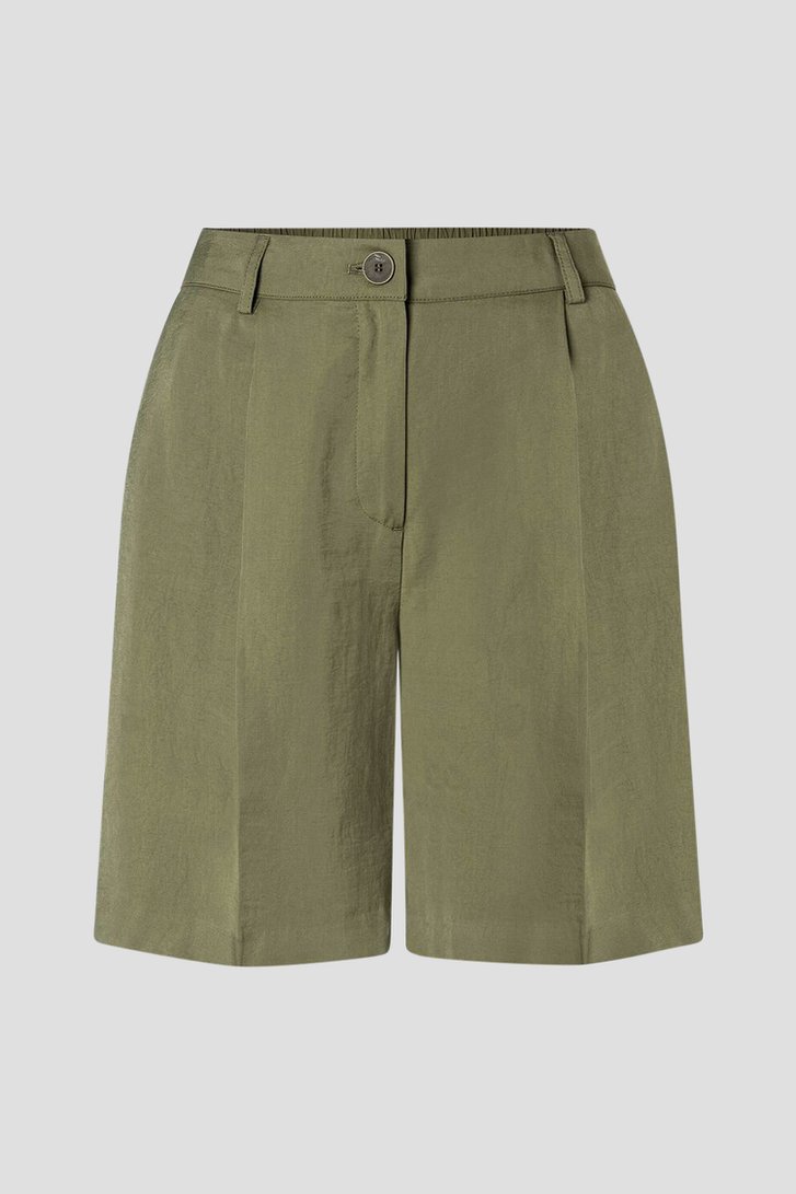 Kaki bermuda met elastische tailleband van More & More voor Dames