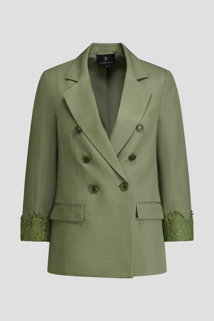 Productfoto 1 van Kaki blazer met broderie  door AC by Annelien Coorevits voor Dames