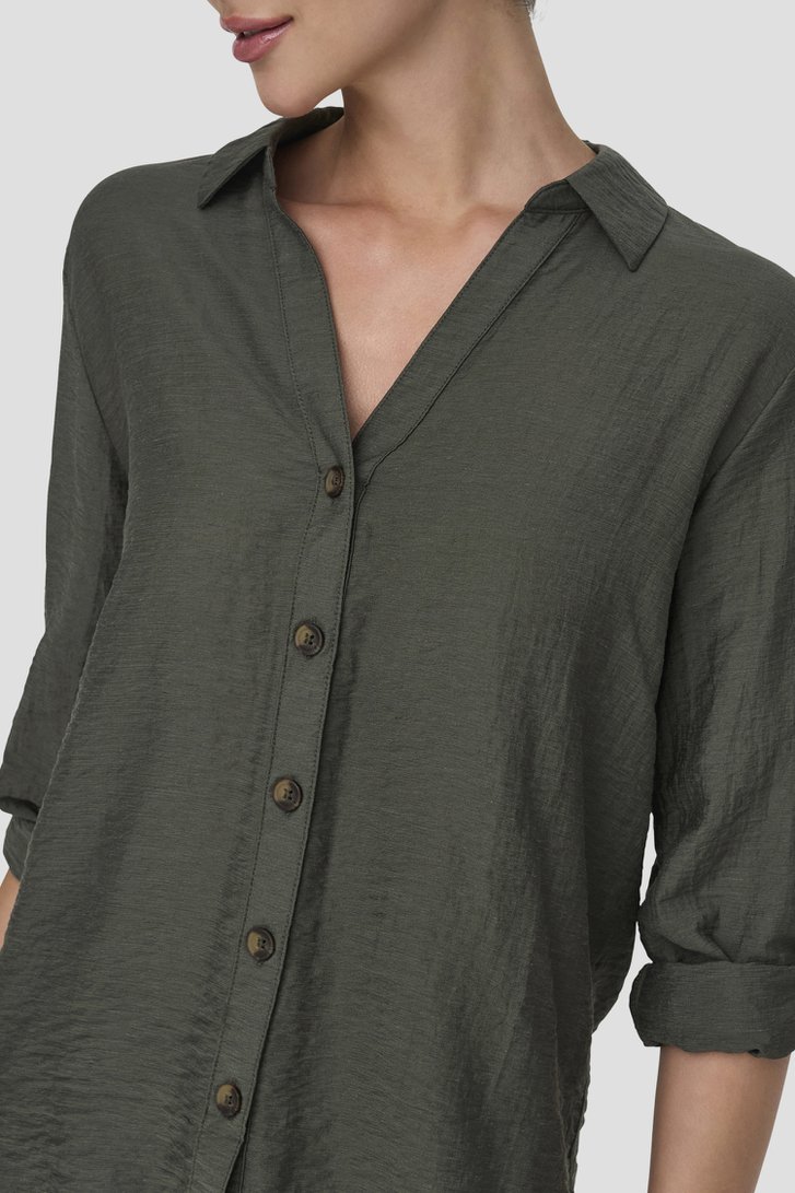Kaki blouse met textuur van JDY voor Dames