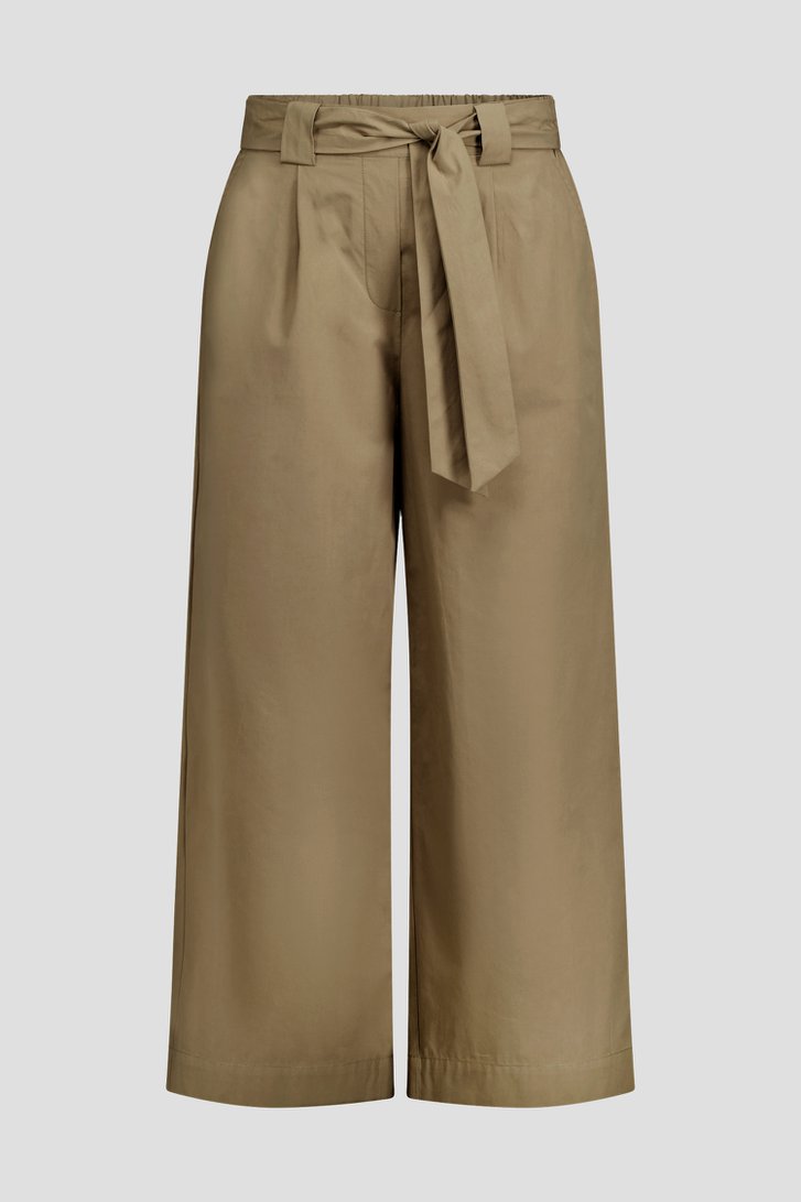 Productfoto 1 van Kaki broek met elastische taille - 3/4 lengte door Libelle voor Dames
