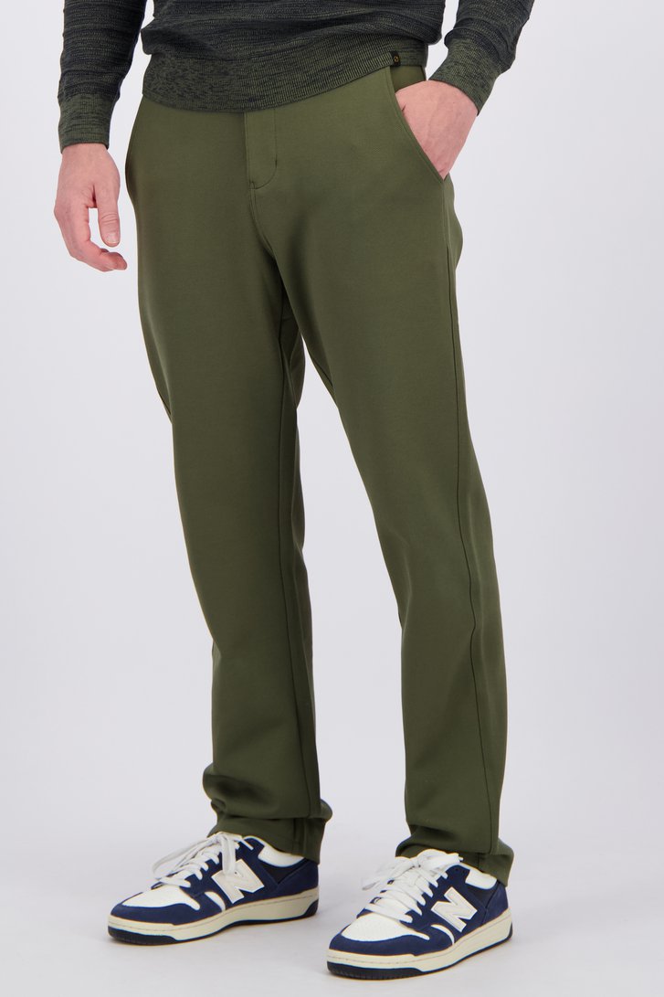 Detail van Kaki chino met elastische taille door Ravøtt voor Heren