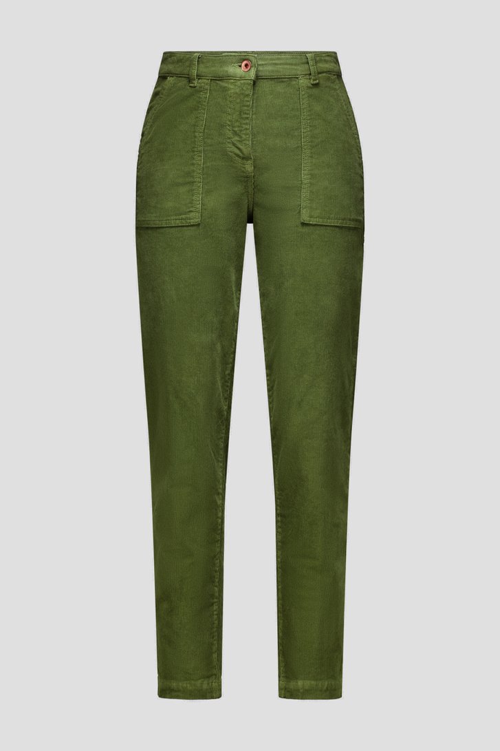 Productfoto 1 van Kaki corduroy broek - mom fit door Libelle voor Dames