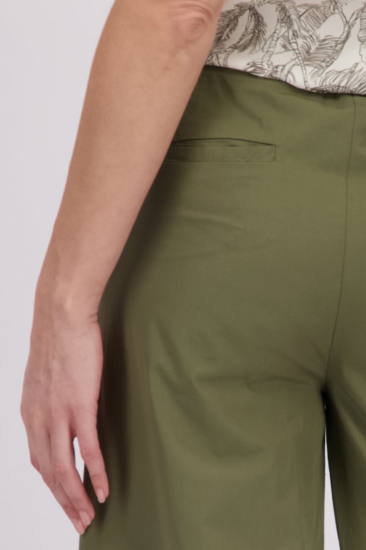 Kaki culotte met een elastische tailleband van More & More voor Dames
