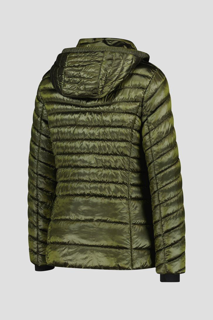 Kaki gewatteerde puffer jacket van Barbara Lebek voor Dames