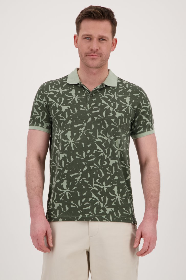 Kaki polo met print van BlueFields voor Heren