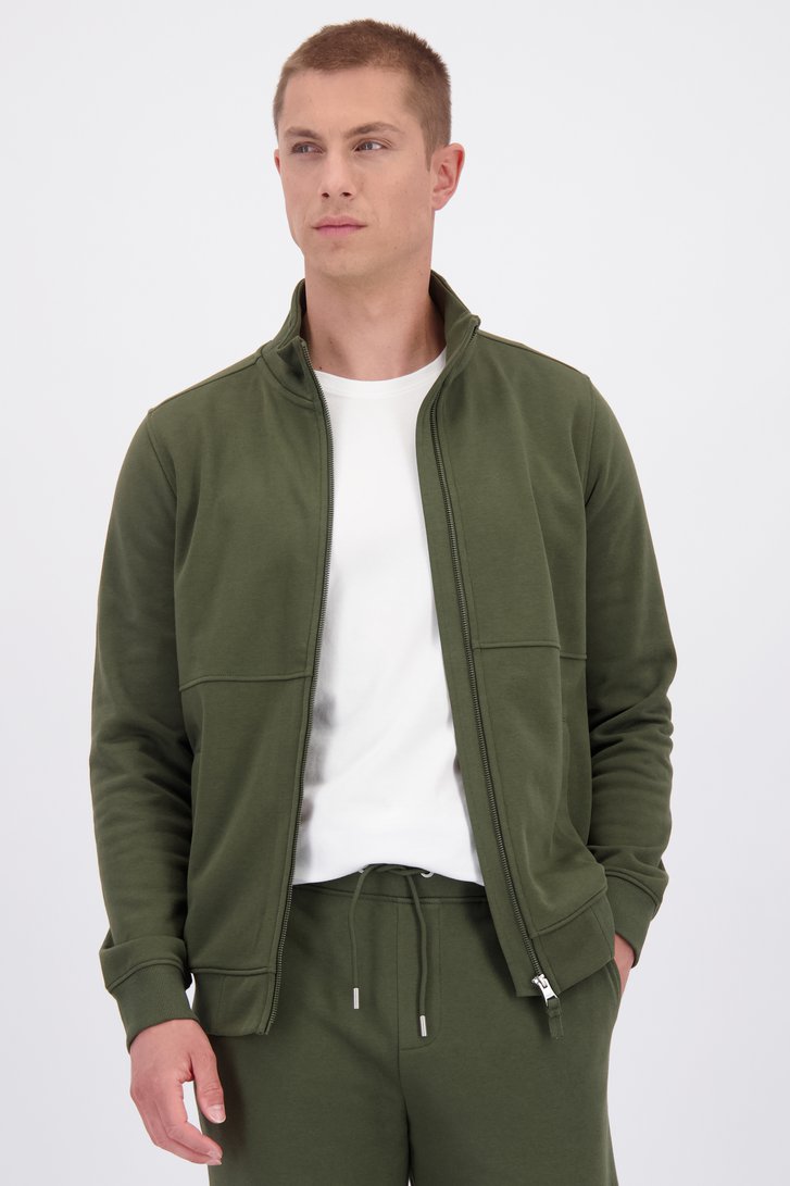 Voorkant van Kaki vest met rits  door Liberty Island voor Heren