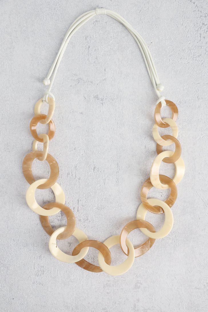 Ketting met beige ringen van Liberty Island voor Dames