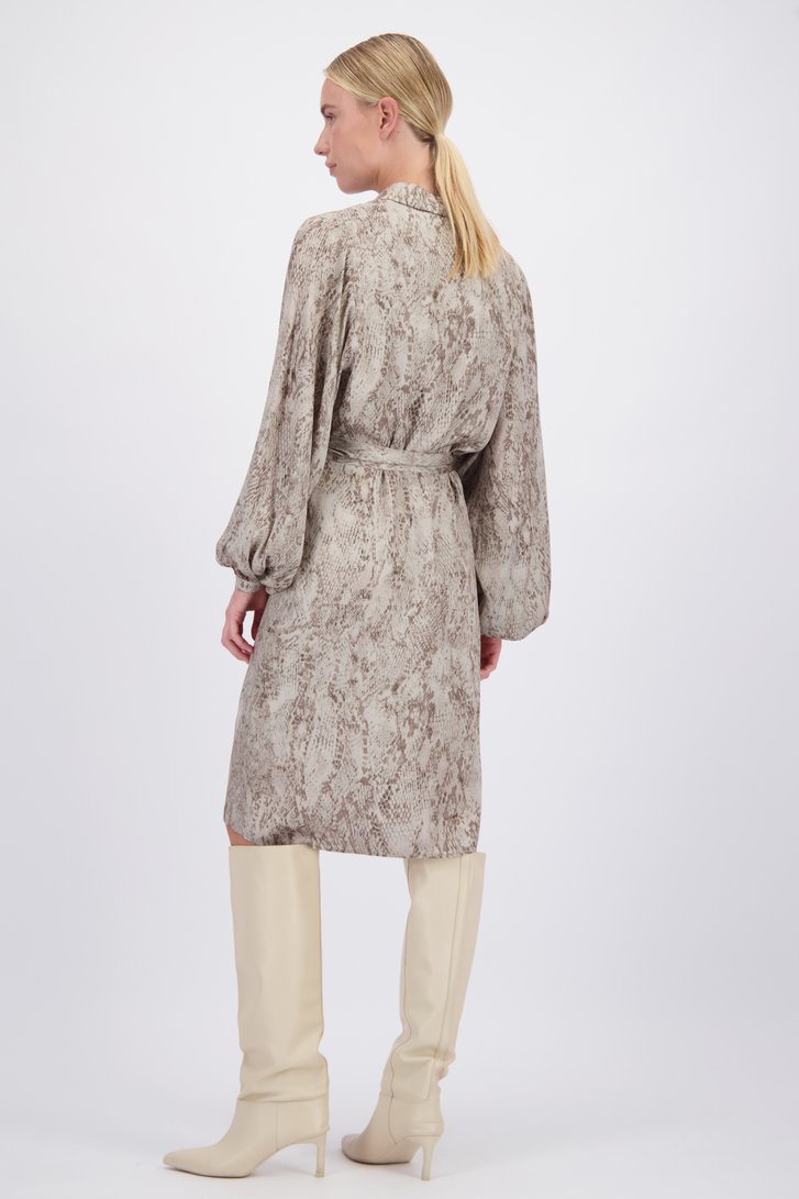 Achterkant van Kleedje met grijs-beige animalprint door D'Auvry Studio voor Dames