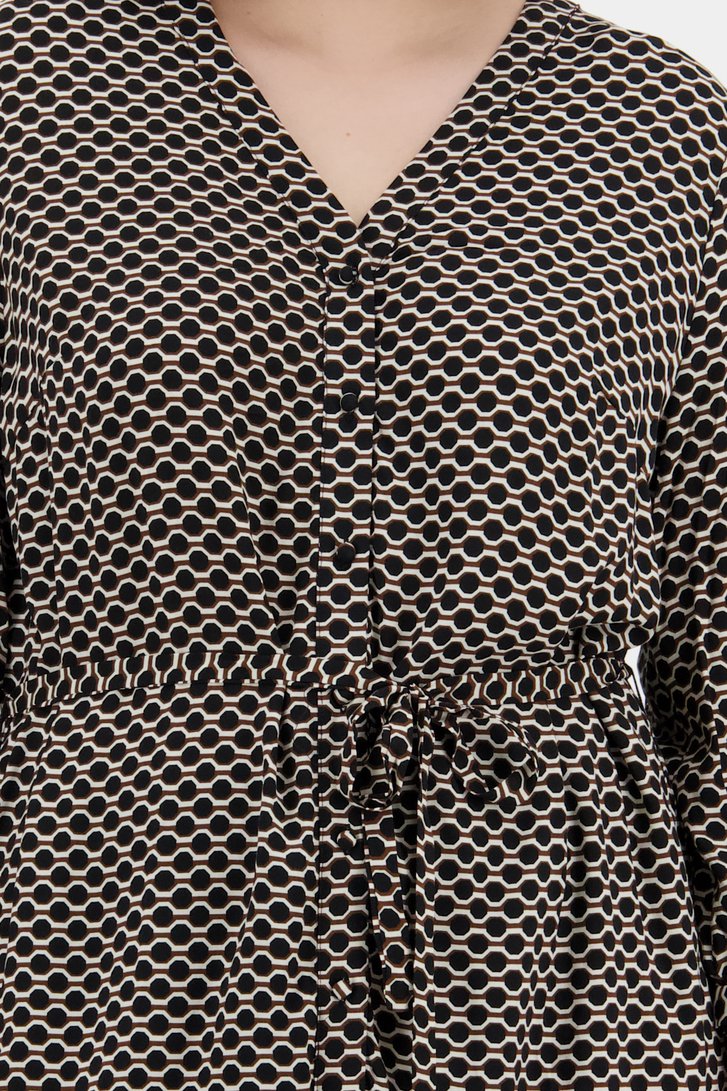 Kleedje met zwart-bruine geometrische print van Only Carmakoma voor Dames