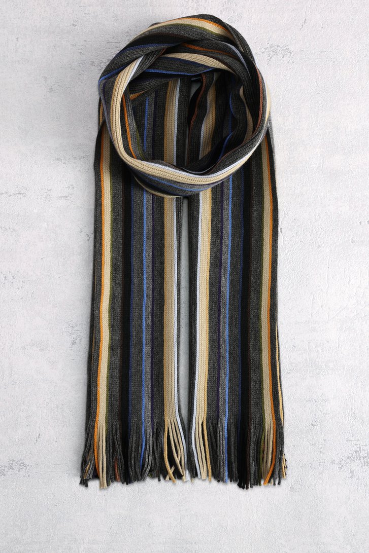 Voorkant van Kleurrijke gestreepte sjaal door Liberty Island voor Heren