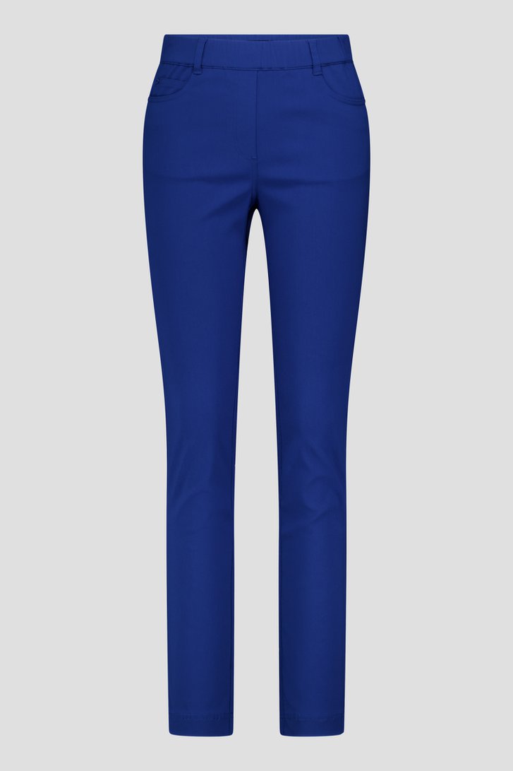 Productfoto 1 van Koningsblauwe stretchbroek met elastische taille door Claude Arielle voor Dames