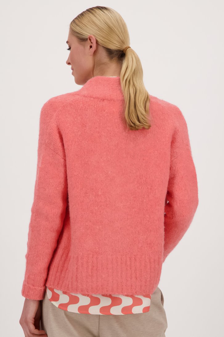 Koraalkleurige cardigan van Opus voor Dames