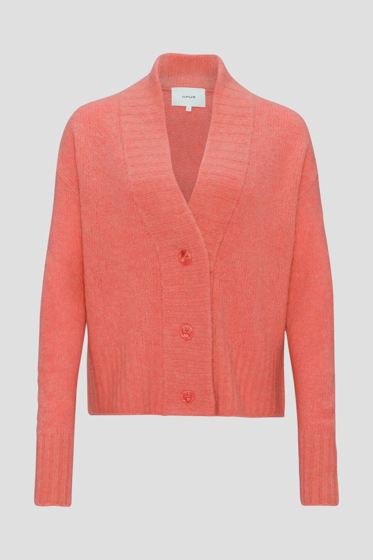 Koraalkleurige cardigan van Opus voor Dames