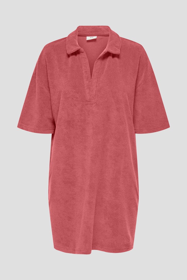 Koraalrood kleedje in badstof van JDY voor Dames