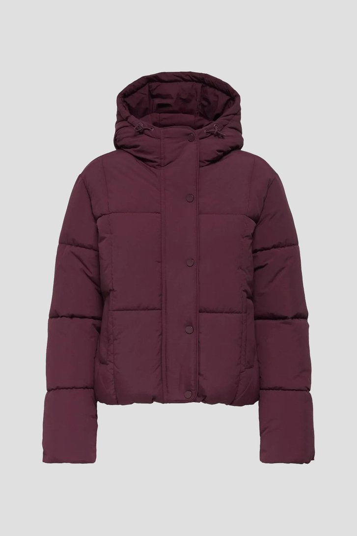 Productfoto 1 van Korte bordeaux gewatteerde jas  door JDY voor Dames