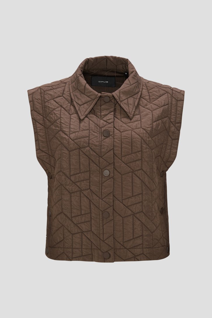 Korte bruine bodywarmer van Opus voor Dames