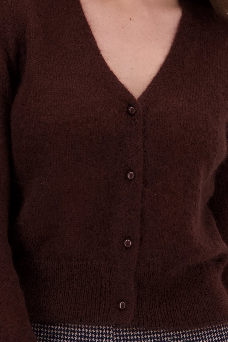 Korte bruine cardigan van D'Auvry voor Dames