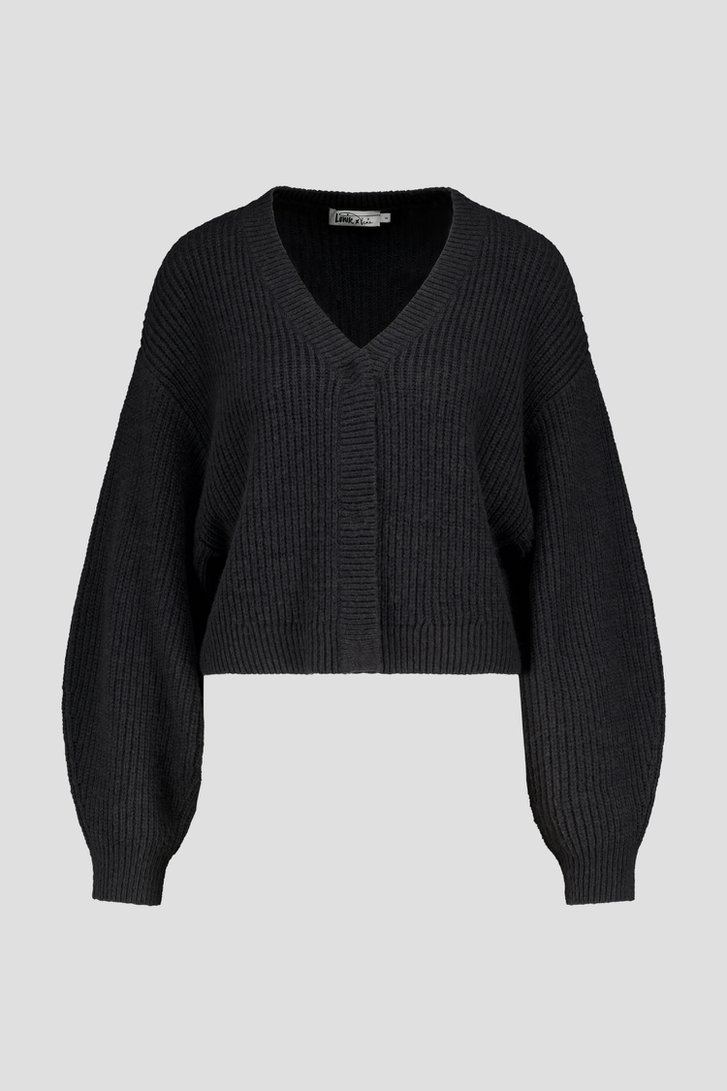 Korte donkergrijze cardigan - Louise x Tine van Louise voor Dames