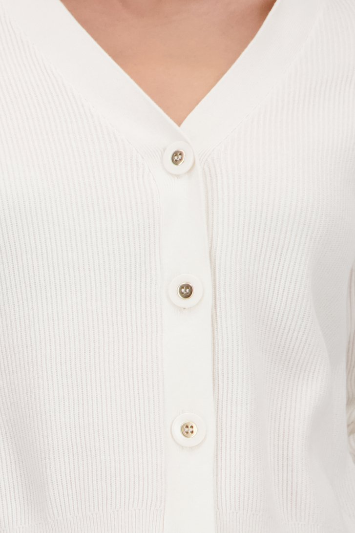 Korte ecru cardigan van Liberty Island voor Dames